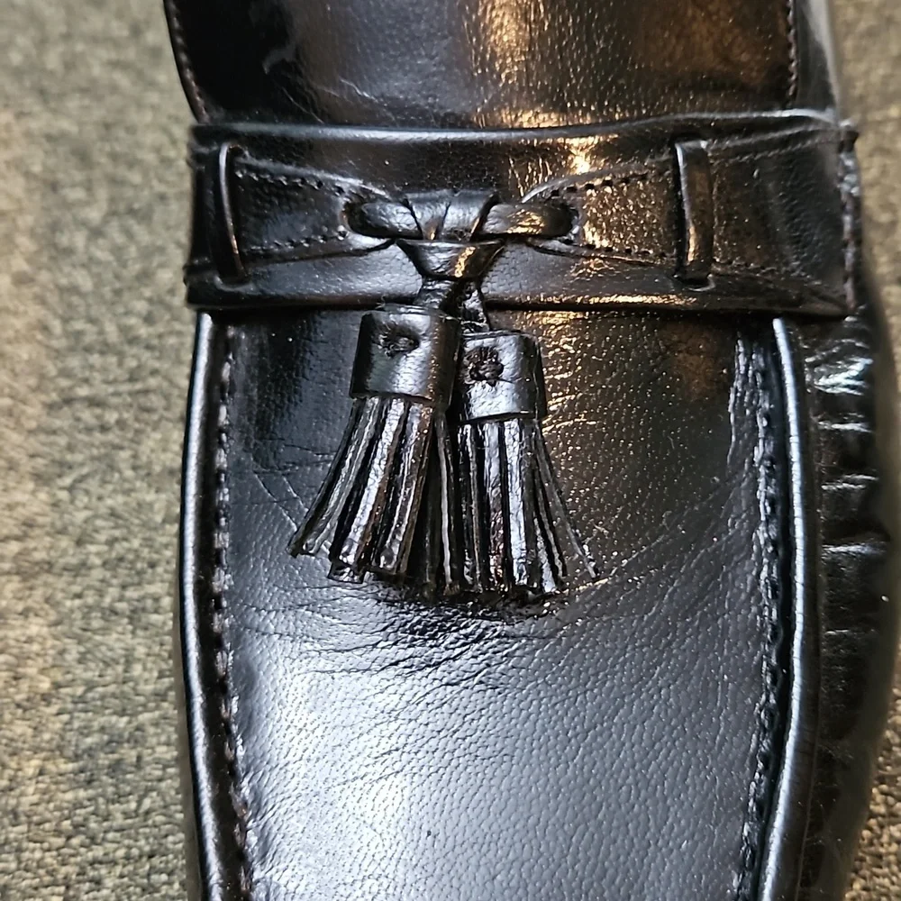 Florsheim Como Tassel Dress Shoes Men 13B Black Leather